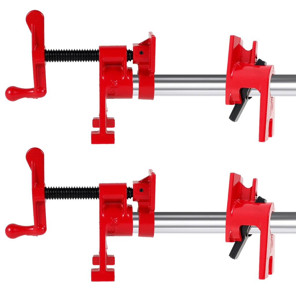 2 Stück 3/4 Zoll Holzleimrohrklemmen-Set Verstellbarer vertikaler Typ und handbetätigter Typ Robuste Holzspannklemme Vorrichtung