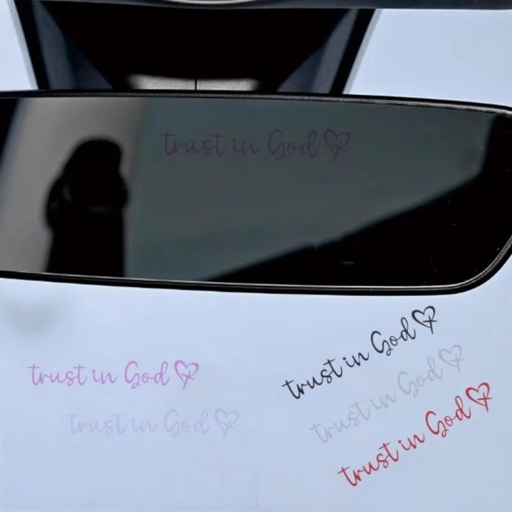3pcs Hearts Design Car Decals Bible Verse Driving Stickers  for Church Christian Auto