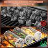 Rolling Grilling Basket, Grill Basket 304 Stainless Steel Large Round Barbecue Baskets, Outdoor Camping BBQ Net Tube for Veggies, Fish, Vegetables