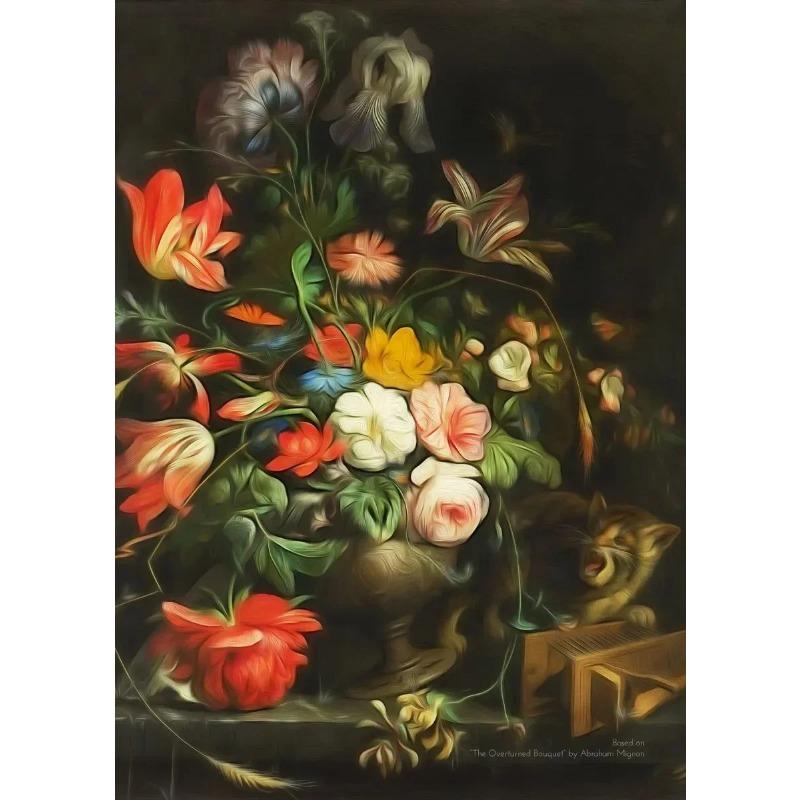 Europa Classico Vintage Fiore Pittura su Tela Decorazione Murale Natura Morta con Fiori in Vaso di Vetro Poster Artistico Nordico Stampa Immagine