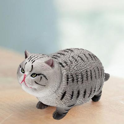 Yousheng PVC Simulated Cat Model Miniature Kitten Figurine Statue Sculpture Educational Animal Toy Desktop Decoration Ornament Cat Lovers Gift