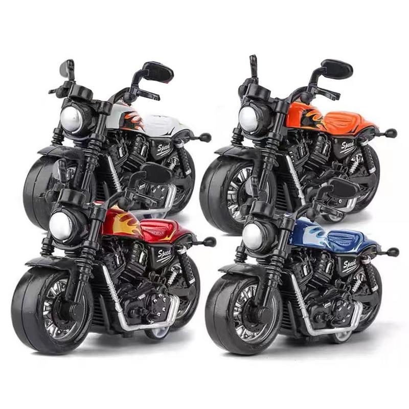 Kids Alloy Motorcycle Model Simulation Motorcycle Pull Back Toy Car Die Cast Mini Vehicles Car Toy Collectible Crafts Model Toys