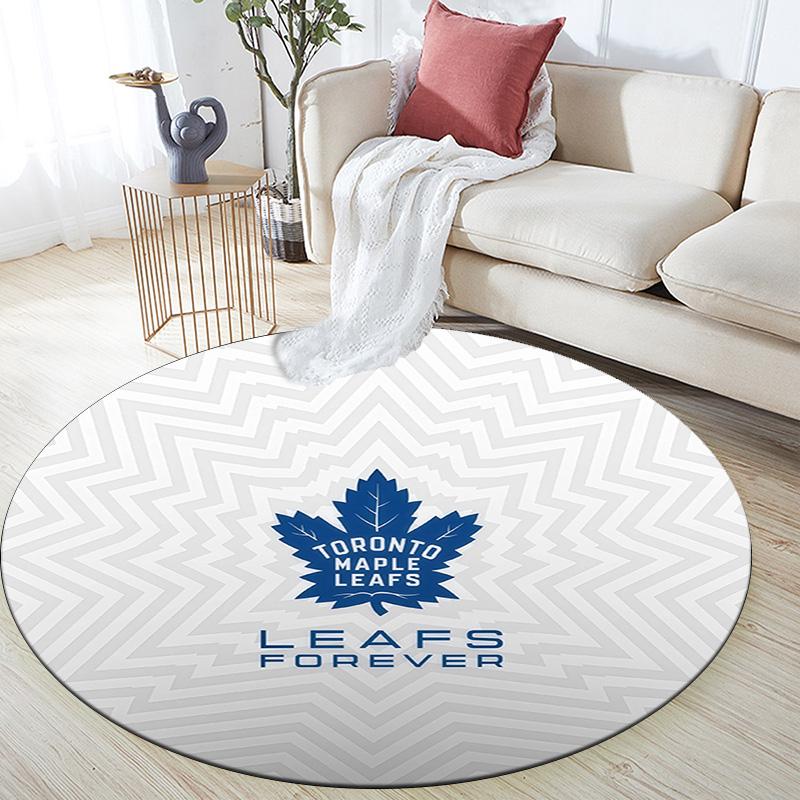 Toronto Maple Leafs2,Round Area Rug,Carpet Rug for Living Room Bedroom Sofa Playroom Decor,Non-slip Floor Mat
