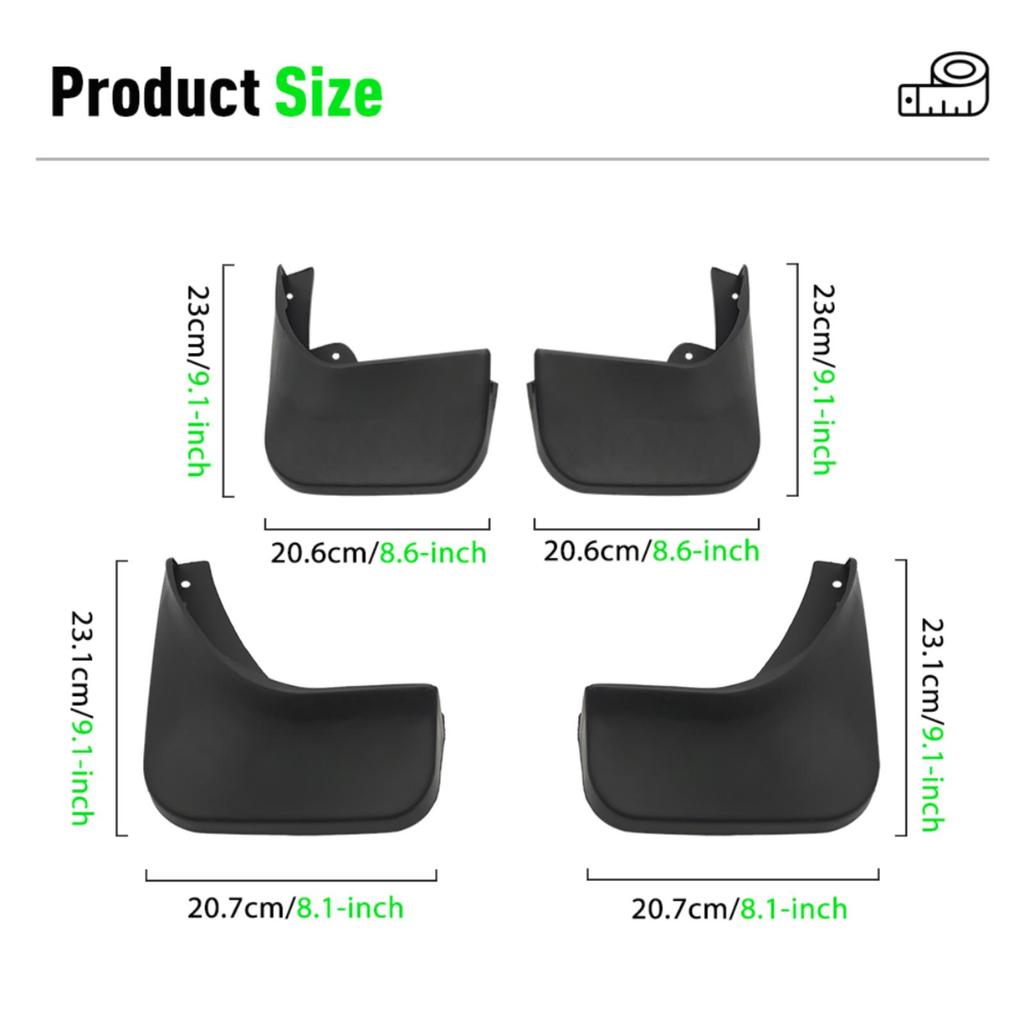 4PCS Splash Guards Mudguards Compatible with Citroen C5 2008 2009 2010 2011 2012 2013 2014 2015 2016 2017