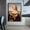Pittura a olio classica Raffaello dama con l'unicorno Stampe su tela Pittura Galleria Decor per la casa Immagini di arte della parete Pittura