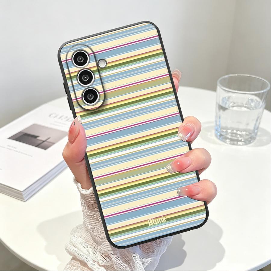 Blue Stripes Case for Samsung Galaxy A57 A06 A37 A55 A15 A05 A73 A51 A25 A16 A50 Phone Cover A53 A17 A70 A41 A52 A36