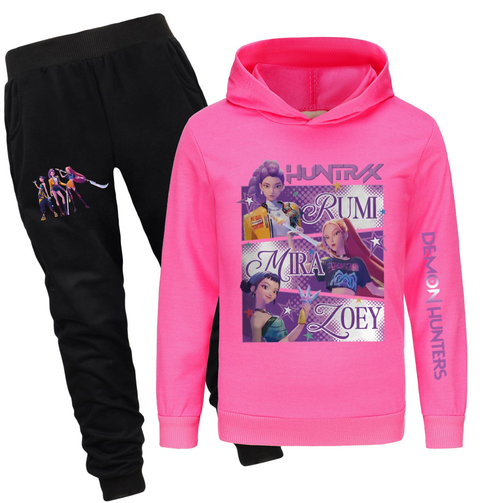 

Детский худи и брюки, двухпредметный спортивный костюм, комплект свитшота с длинным рукавом и принтом 140