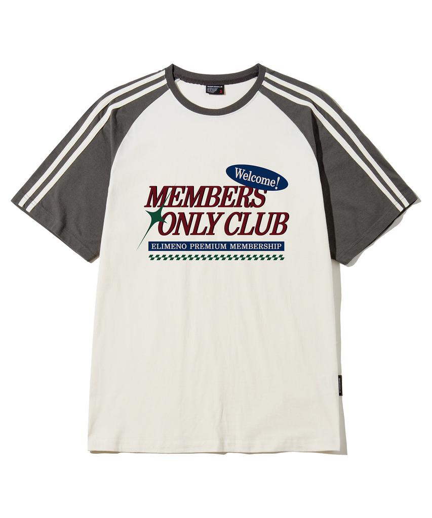 ELIMENO El Club Raglan Line Short Sleeve T-Shirt 4 Colors (Type B)
