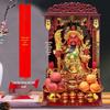 Estatua de Cerámica del Dios de la Riqueza y del Dios Marcial Guan Gong para Decoración del Hogar y la Oficina