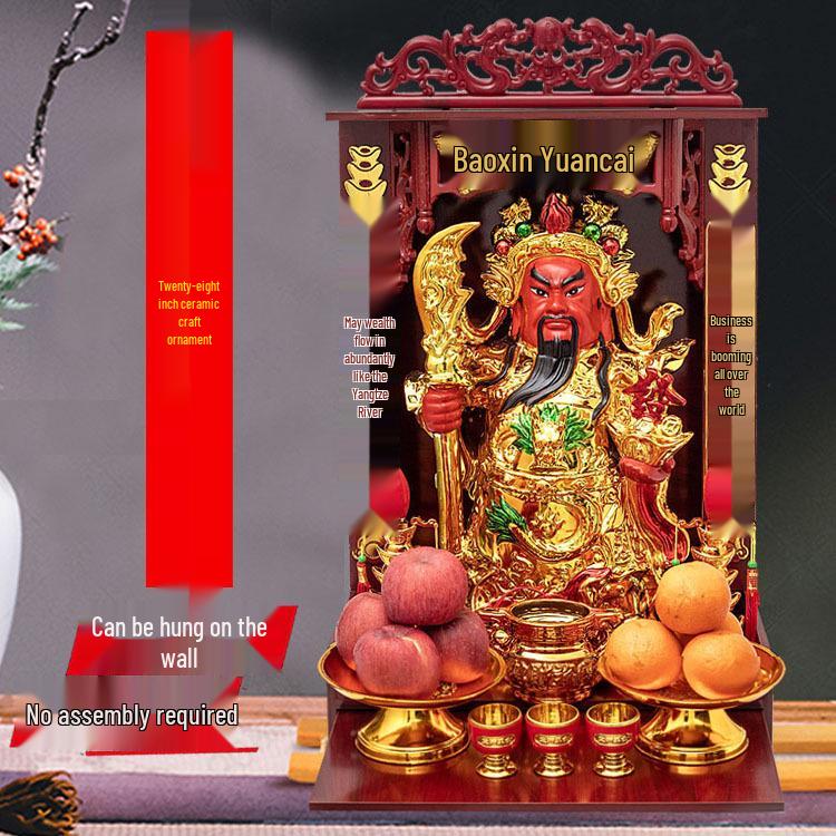 Estatua de Cerámica del Dios de la Riqueza y del Dios Marcial Guan Gong para Decoración del Hogar y la Oficina