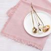 Sub-Cotton Linen Napkin with Tassels for Elegant Dining & Photography Decor