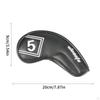 9 Pieces Golf Club Head Cover for Irons Protective Sleeve Waterproof PU Leather Headcover