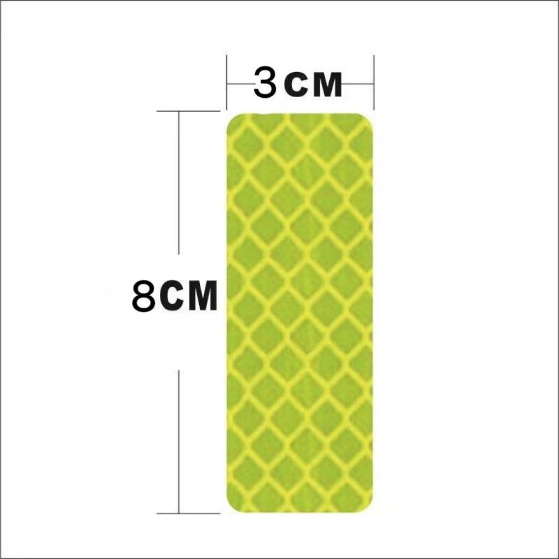 Safety Warning Reflective Sticker Strips Waterproof High Visibility 10-10PCS for Helmet E-bike Night Outdoor Cycling