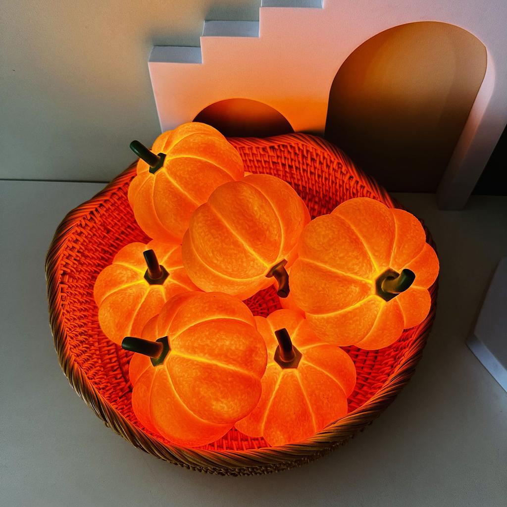 Halloween Decoration Nightlight Bedroom Dormitory Pumpkin Creative Nightlight Soft Light Atmosphere Nightlight with Sleeping Lig