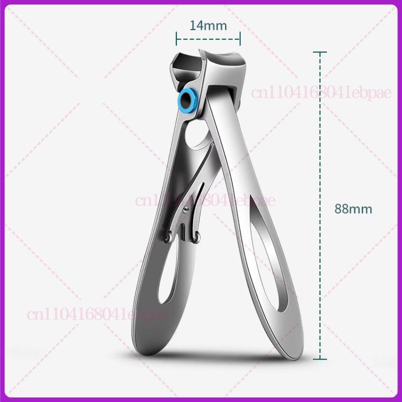 Nail Clippers Wide Jaw Opening Stainless Steel Fingernail Clipper Thick Hard Toenail Cutter Manicure Scissors tools