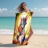 Tom Jerry Hug Cartoon Cat Mouse Soft Beach Towel Outdoor Vacation Beach Towel Outdoor Absorbent Bath Towel Blanket Beach Towel