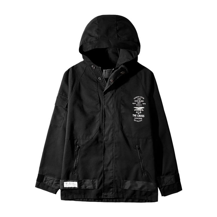 

CR Новая мужская штурмовая куртка с капюшоном и противоизносной защитой для улицы Mountain Executor Ins японская рабочая куртка XXL чёрный