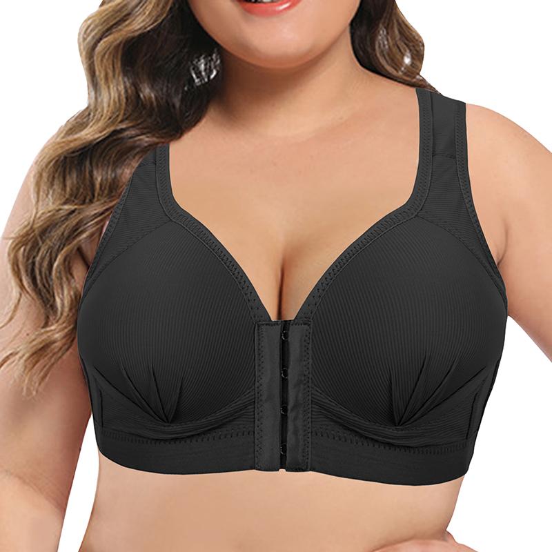 Übergröße BHs Damen Sport Keine Bügel Sammeln Sexy Unterwäsche Umhüllte Brust Yoga Bequem Vorderverschluss BH Weste Einsatz Schlauchtop
