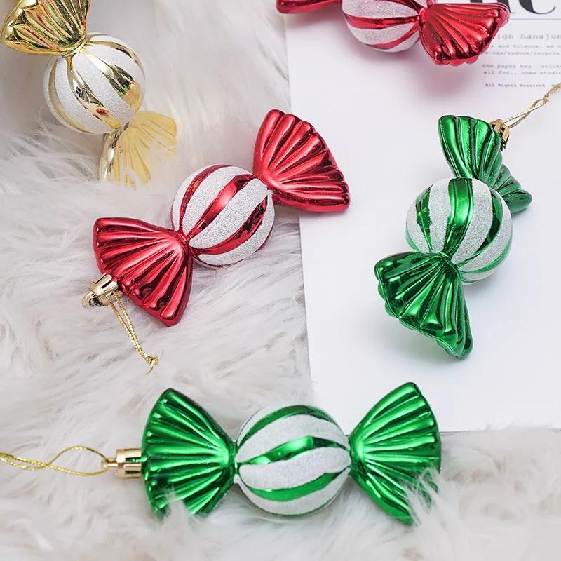 4 Pcs Christmas Candy Pendant Decoration Lovely Christmas Tree Ornaments For Celebration Birthday New Year Indoor Holiday
