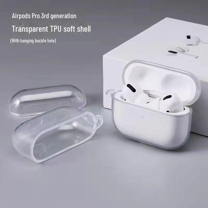 Compatible Transparent TPU Earphone Case for AirPods 4th Generation & AirPods Pro 2nd Generation