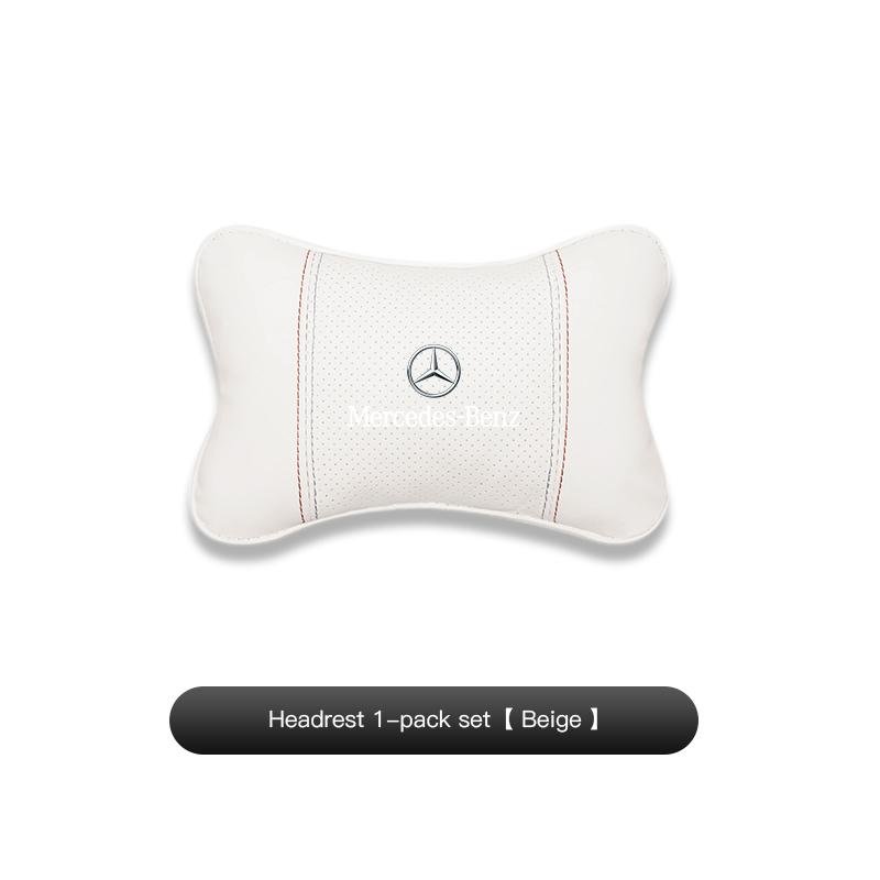 Suede Fabric Car Seat Headrest Lumbar Support Pillow For Mercedes Benz AMG E S C A B Class GLE GLS CLA CLE GLC CLS GLA QJ1