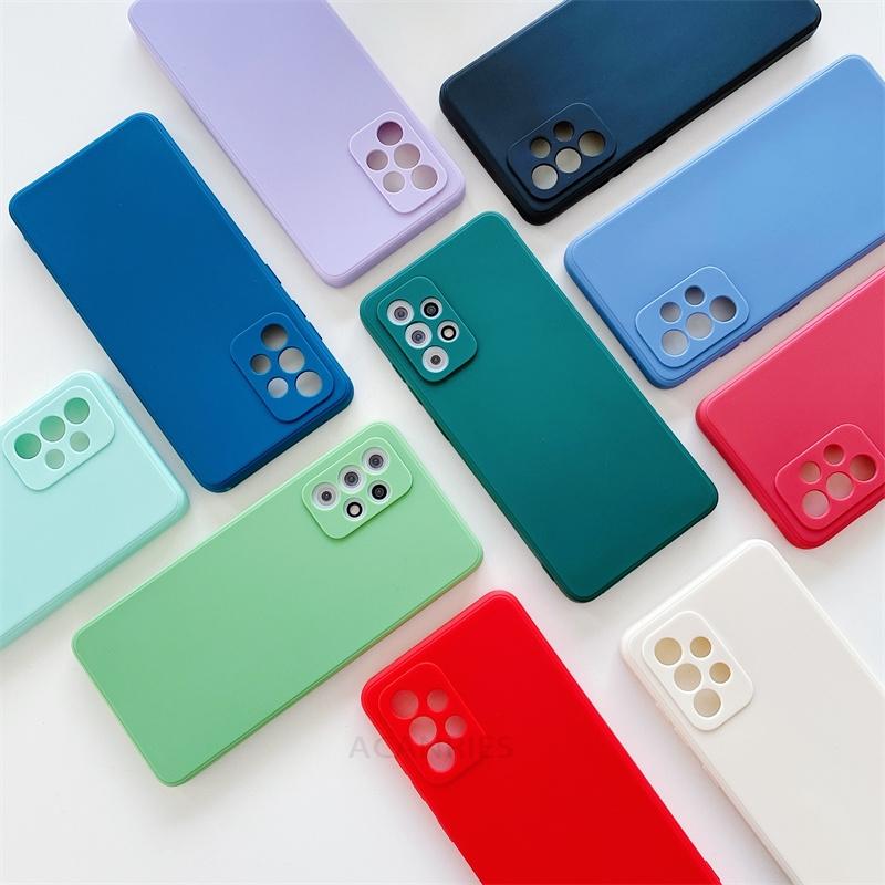 A 52 32 72 33 53 73 Liquid Silicone Case For Samsung Galaxy A32 A52 A72 A13 A23 A33 A53 A73 4g 5g A51 A71 Matte Soft Cover A52s