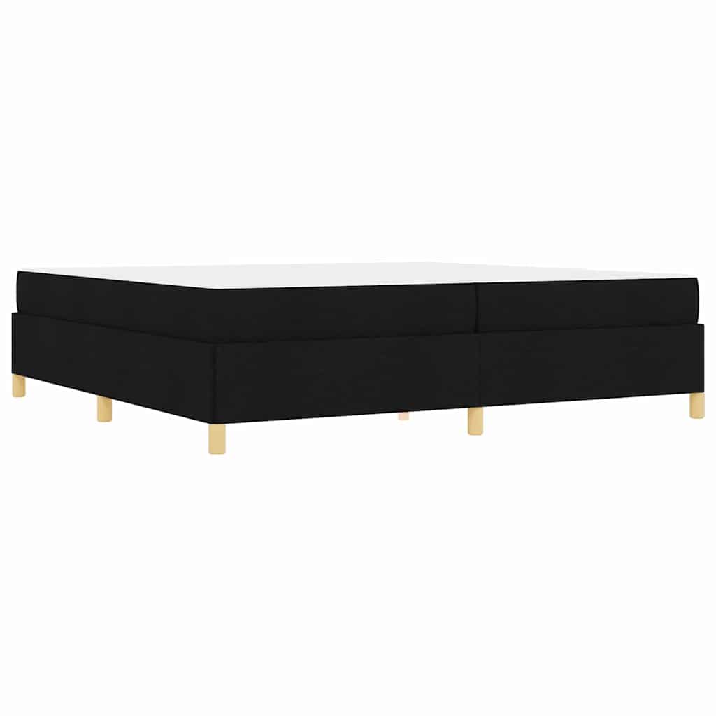 Bed Frame with Mattress Black 200 x 200 cm Fabric