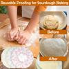 6PCS Reble Bowl Covers for Bread Proofing, Adjustable Elastic Bowl Covers EVA Bread Proofing Cover Food Storage 10.6 Inch Stretchable Cover for