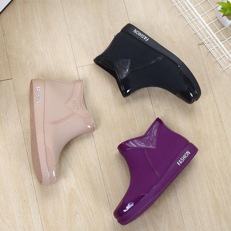 Damen-Regenschuhe, modischer Trend, für Erwachsene, kurze Röhre, wasserdichte Anti-Rutsch-Stiefel