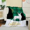 1PC Throw Christmas Reindeer Red Plaid Flannel Blanket Xmas Holiday Throw Soft Warm Festival Decor Lucky Blankets Pefect Gifts