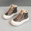 G3510 New Women's Winter Wear Leopard Print Snow Cotton Shoes Casual Sports Velvet Cotton Thick Sole Warm