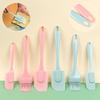 3Pcs Silicone Cream Scraper Spatula Set Non-Stick Bread Cake Butter Mixer Oil Brush with PP Handle Kitchen Baking Tools