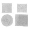 4pcs Set Gear Shape 3D Chocolate Cake Fondant Silicone Mold DIY Resin Jewelry Pendant Decortion