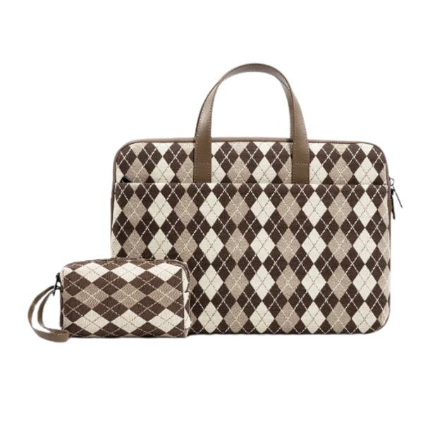 

Сумка для ноутбука Lumiere MacBook pouch embossing pad, 05. Темно-коричневий Argyle