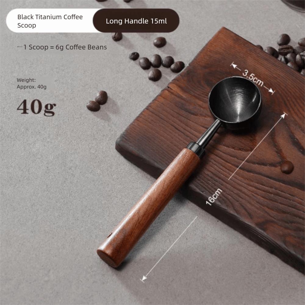 15/30ml Round Head Measuring Spoon Stainless Steel Wooden Handle Measuring Cup Measuring Accessory Home Kitchen Baking Tools