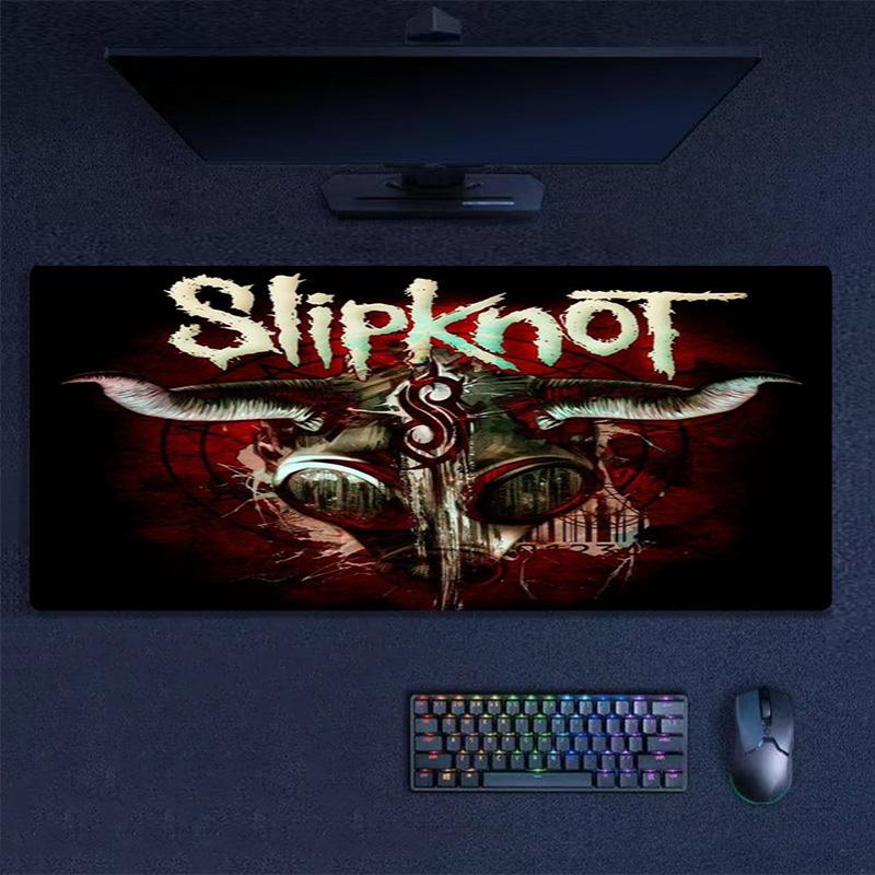 Slipknot Mask Horror Graphic Large Desk Mat Non Slip Gaming Mouse Pad for Computer Desk Rock Band Fan Decor