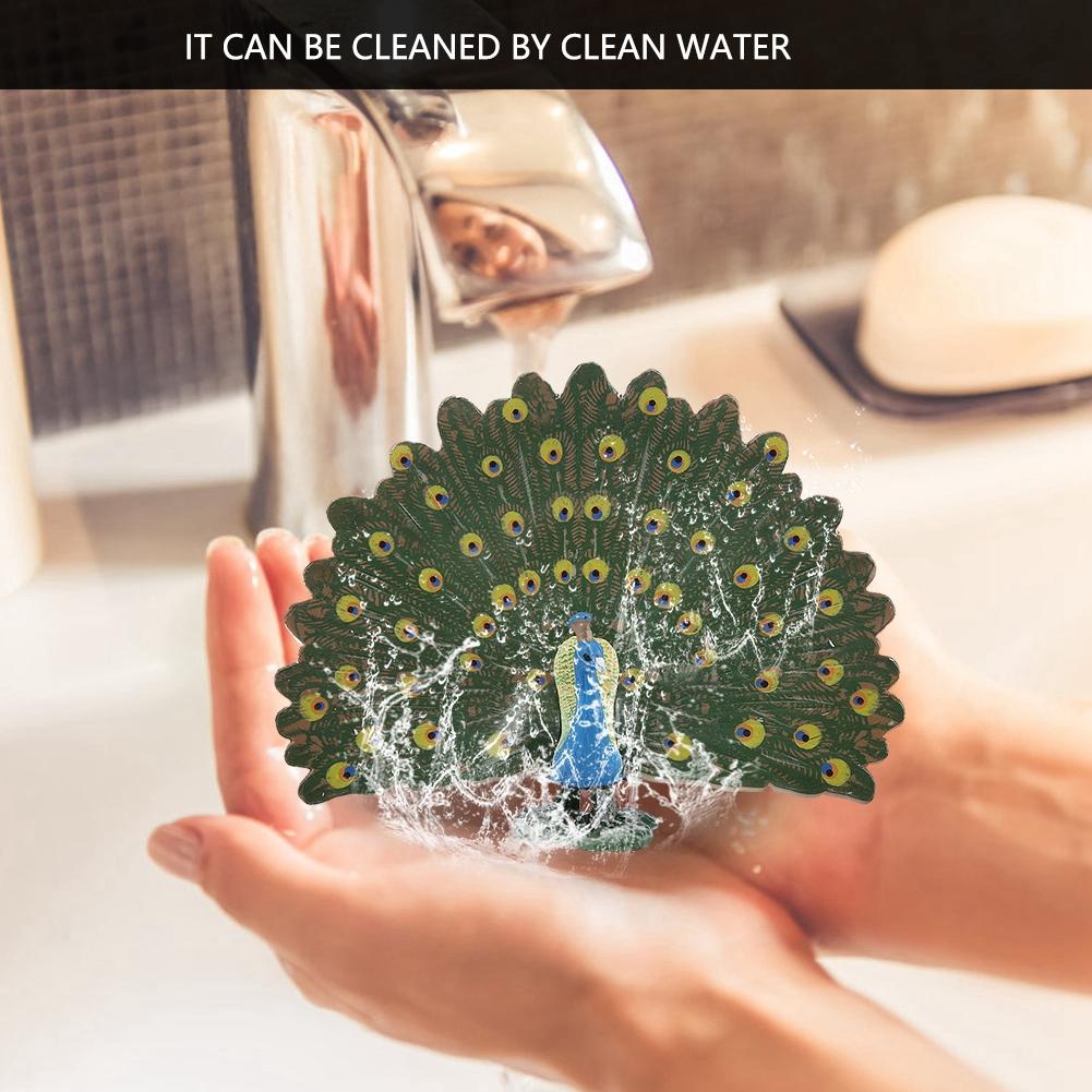 Lifelike Simulation Wild Bird Toy Model Table Decorative Ornament Decor Household(Peacock)