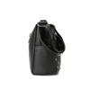 Einfarbige Damen Crossbody-Tasche mit geripptem Panel und Nieten-Details Elegante Kunstleder-Umhängetasche für den täglichen Gebrauch