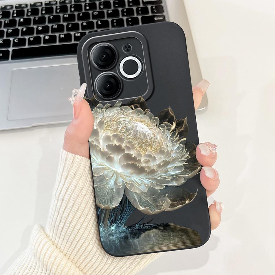 For Itel A80 Beautiful Bow Rose Painting Phone Case For Itel A80 A671L A671LC Shockproof Soft Silicone Cases