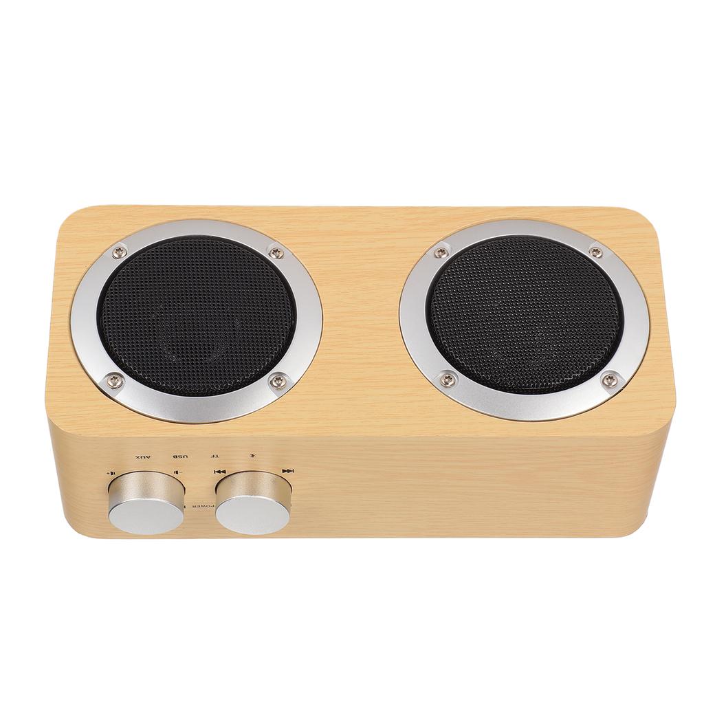 Kabelloser Bluetooth-Lautsprecher Retro Vollfrequenz Tragbare Holz-Computerlautsprecher für WindowsGelb