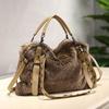 Bolsas Femininas de Pelúcia Sintética com Alça Franzida Bolsa de Ombro Transversal Peluda Feminina Bolsa Tote de Grande Capacidade Inverno Chique Bolsas Femininas