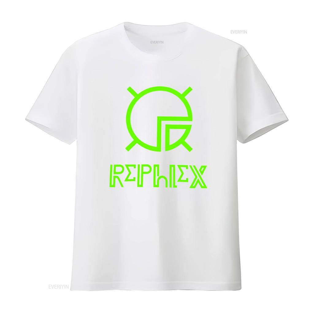Neon Green Rephlex Records T Shirt Warp Aphex Twin 808 State Drexciya Techno Fashion Vintage Washed Fashion Casual Homme