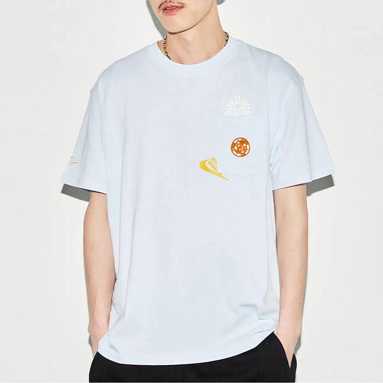 Nike Printed Pocket Casual Short-Sleeve T-Shirt Men Tops Blue DR7967-441