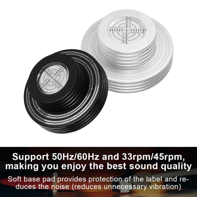 AntiSlip 50/60Hz Record Stabilizer Record Weight With Integrated Bubble Level For Improved Music Performances Quality