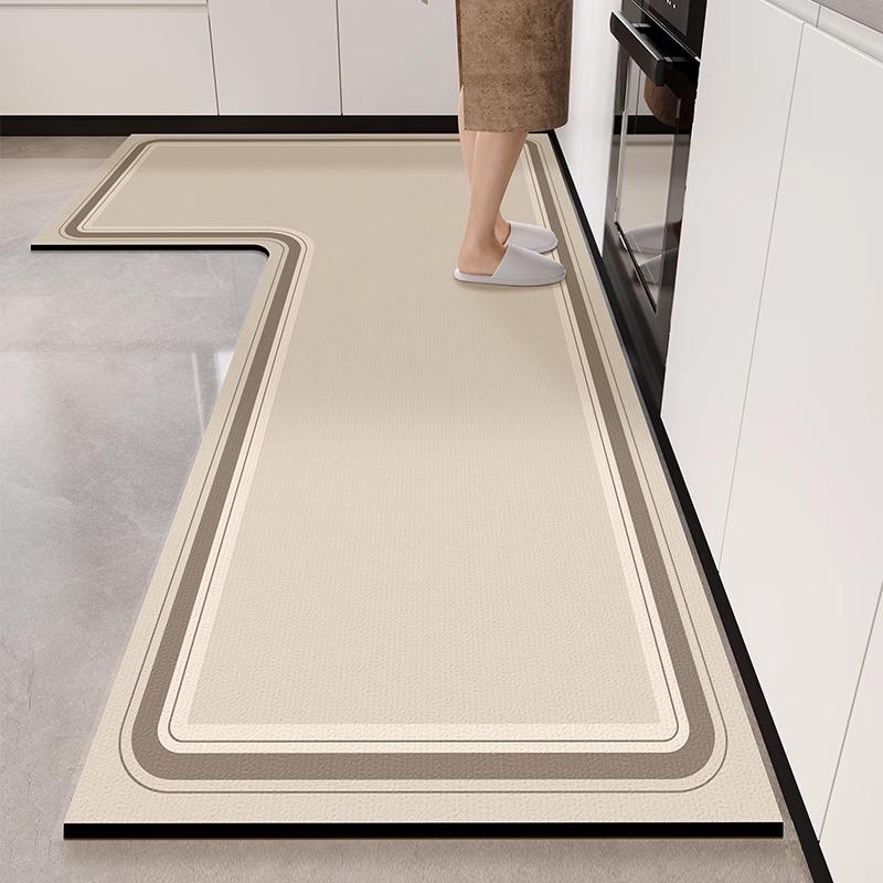 

Г-образный диатомовый грязевой коврик для ног, легко очищаемый, высококачественный, устойчивый к грязи, противоскользящий коврик, бытовой, впитывающий воду и масло. 80 * 120 * 45cm