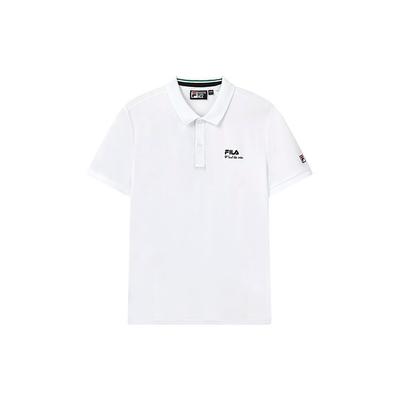 Unifarbenes Logo Sportlich Lässig Strick-Poloshirt Herren Oberteile Weiß F11M228107FWT