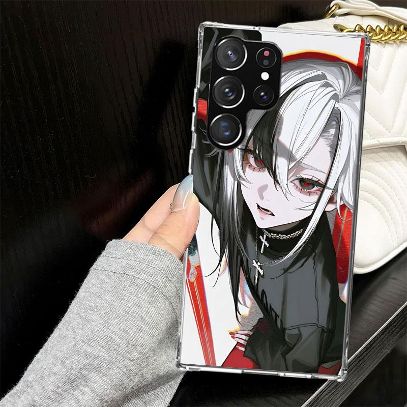 Arlecchino Genshin Impact Case for Samsung Galaxy S25 S24 S23 S22 Ultra Soft Phone Cover S25 Edge S21 Plus S20 FE S10 + Black Co