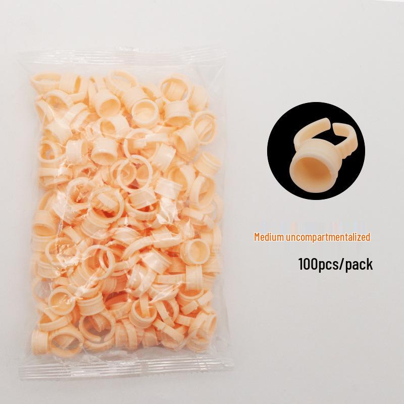 

Одноразовые мягкие силиконовые кольца для пигмента для татуажа бровей и губ - 100 шт.