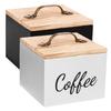 Wood Coffee Pod Holder with Lid Coffee Capsule Storage Large Capacity Coffee Creamer Container Kitchen Countertop Organizer
