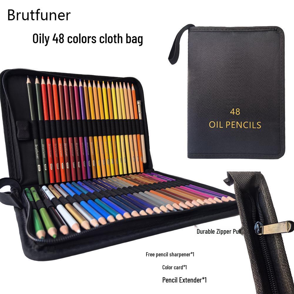 OBOS Professional Oil-Based, Water-Soluble Colored Pencils, 72 Colors for Hand-Drawn Painting and Sketching